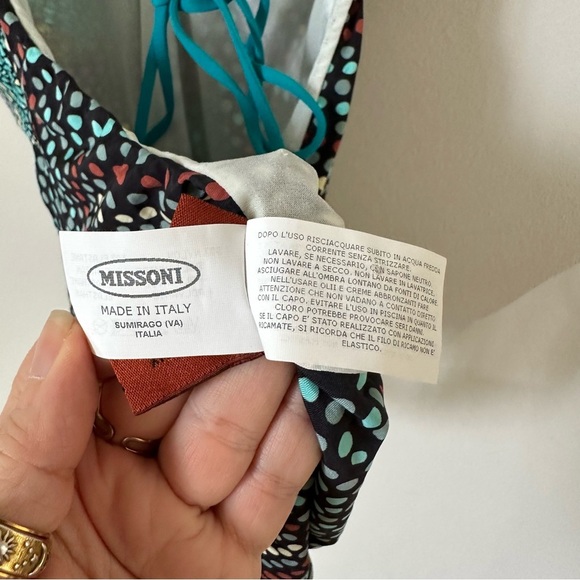 Missoni V Neck One Piece Multicolor Swimsuit Size IT 42 US 6 - Picture 9 of 9